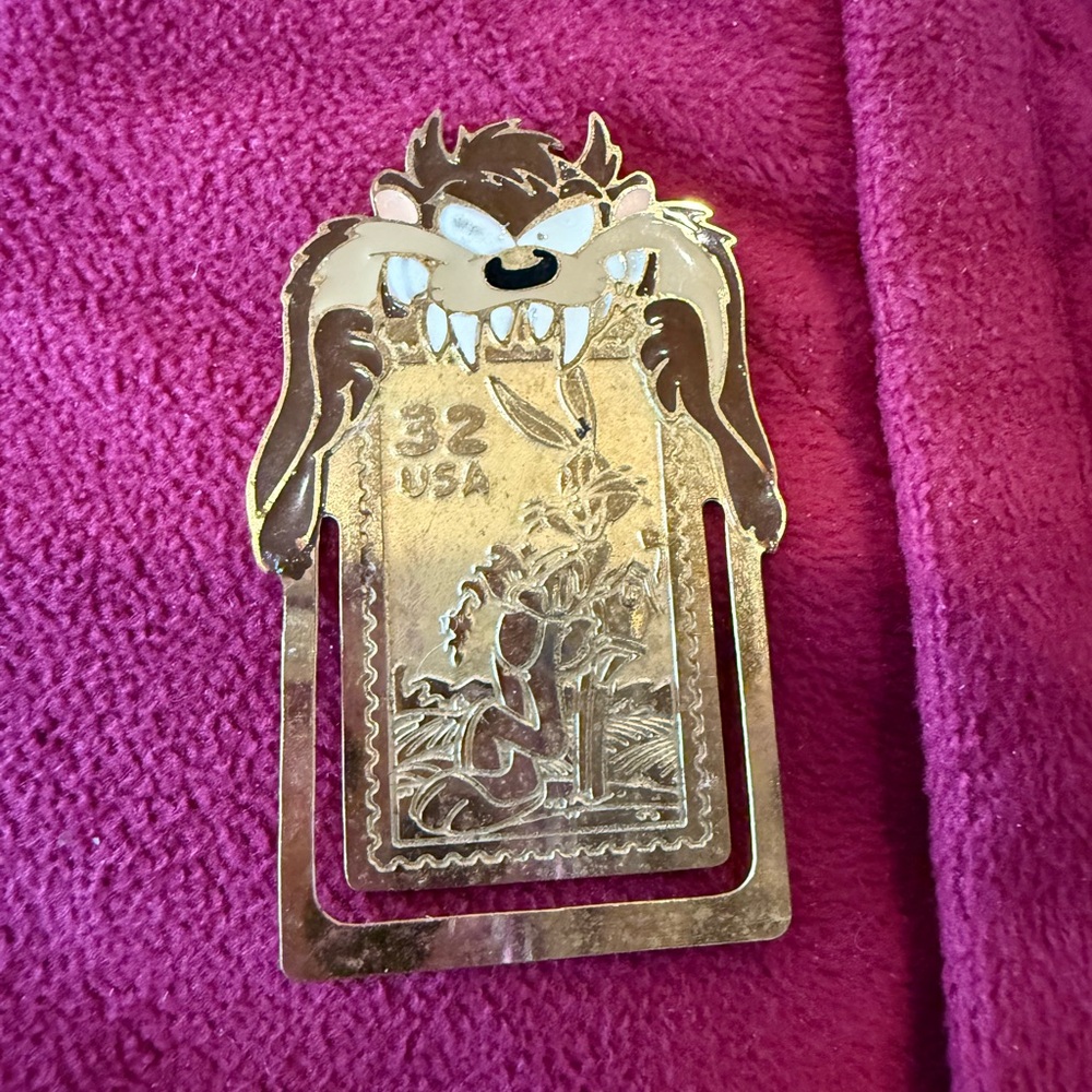 Vintage Looney Tunes Taz Bookmark 1997